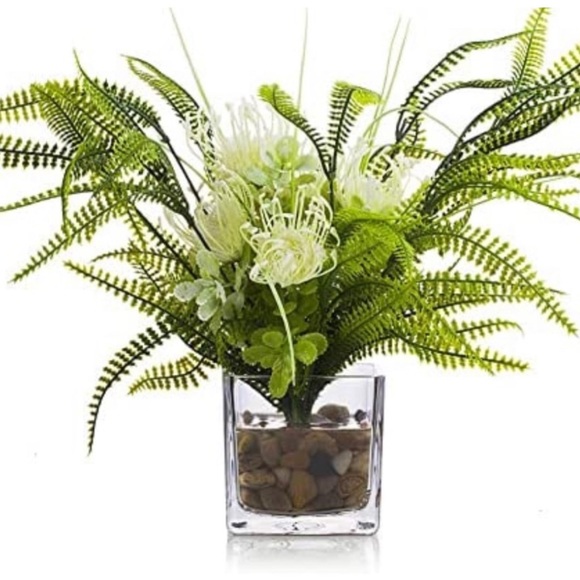 Glass Cube Vase SET OF 2 NWOT - Picture 4 of 7